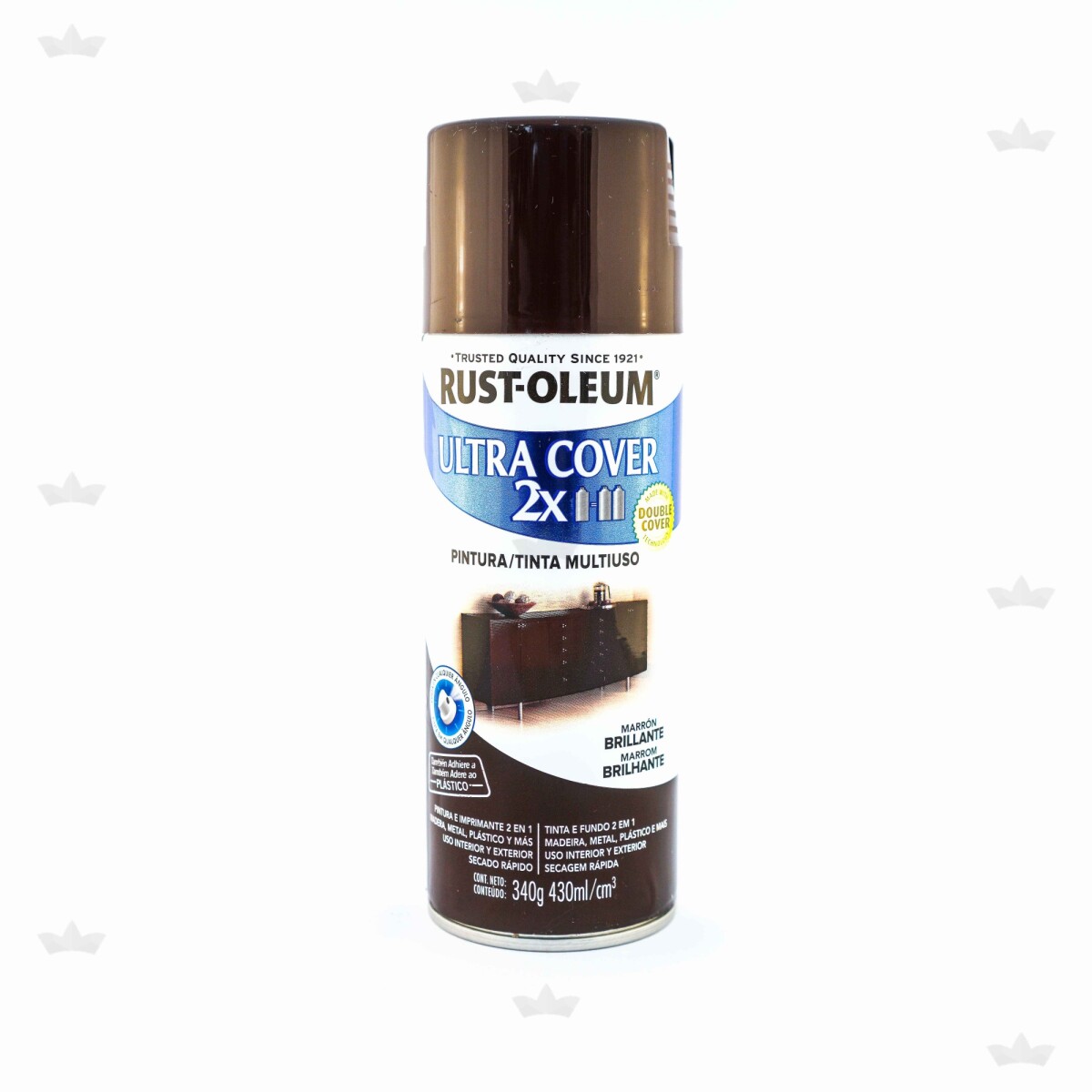 AEROSOL ULTRA COVER 2X MARRON BRILLANTE- 340GRS 