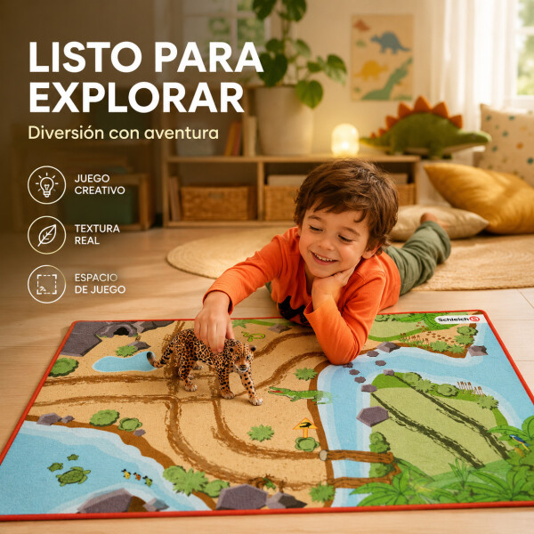 Juego Schleich Alfombra Interactiva Figura Juguete Niños Variante Modelo Jaguar