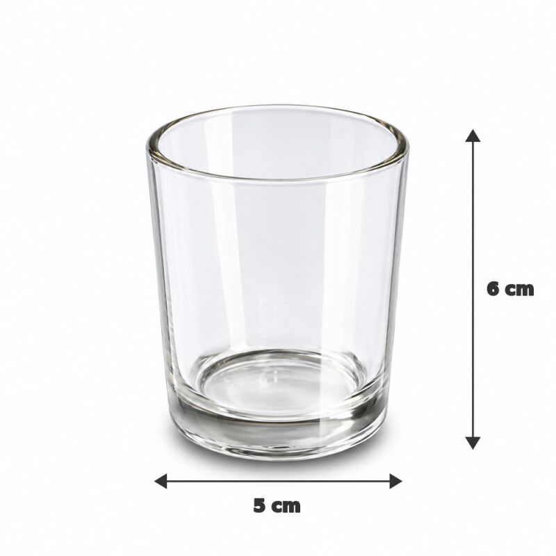 VASO DE VIDRIO PARA VELAS X12 Vaso De Vidrio Para Velas X12