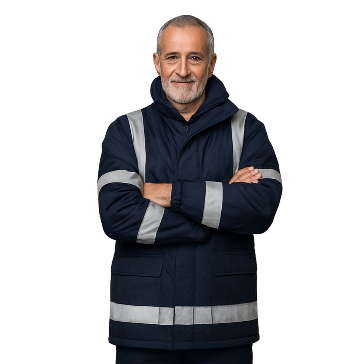 Parka de alta visibilidad (azul marino) 