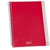 CUADERNO CON INDICE DALI 72 HOJAS COLOR ROJO