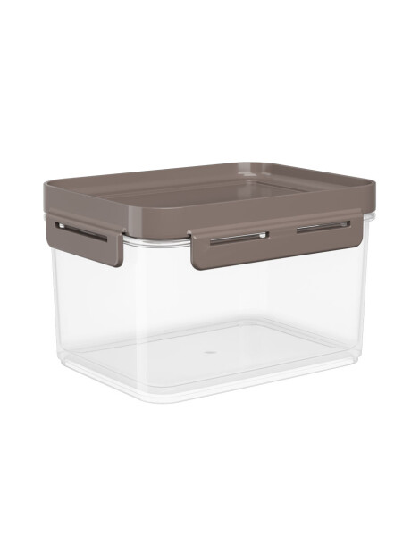 RECIPIENTE PLASTICO FLAP 1.5L 19x15x11CM WARM GRAY RECIPIENTE PLASTICO FLAP 1.5L 19x15x11CM WARM GRAY