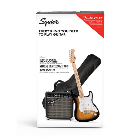 Pack Guitarra Eléctrica Squier Sonic Strat Sunburst Pack Guitarra Eléctrica Squier Sonic Strat Sunburst