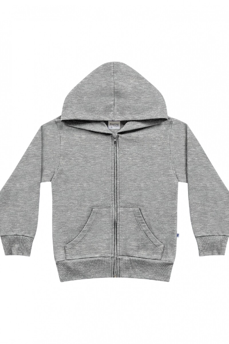 Chaqueta con capucha y bolsillo canguro - UNISEX GRIS MELANGE