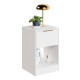 Mesa De Luz Moderna Dormitorio Para Cabecera Moderna Paris Blanco