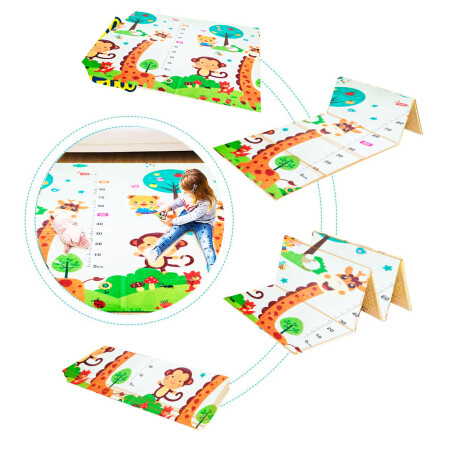 Alfombra Antigolpe 180x150 Tatami Colchoneta Infantil Jirafa-Monitos-Números