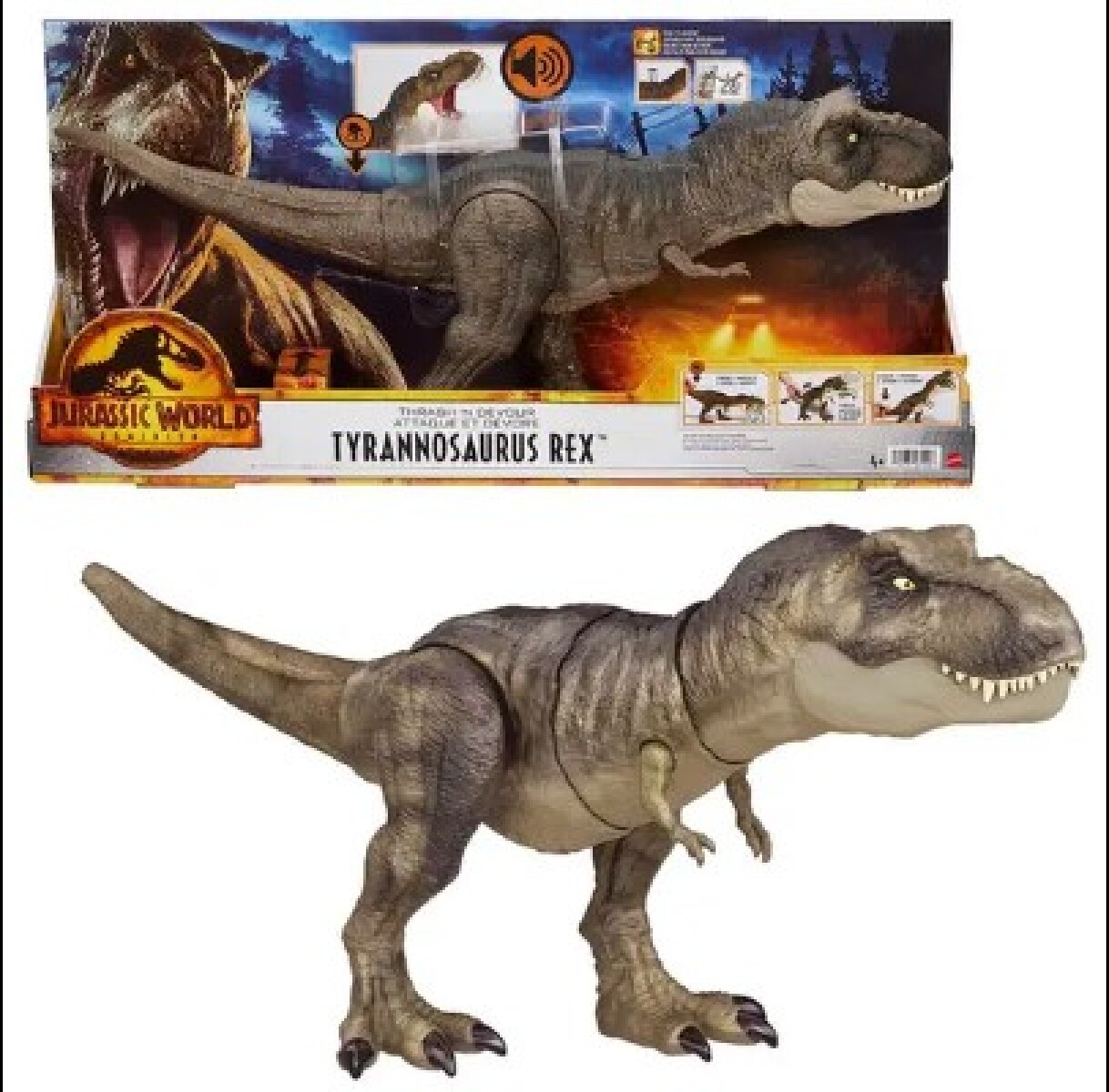 Dinosaurio Jurassic World T-rex Destroza y Devora - 001 
