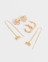 Aros Sets Bañada en Oro Set De Aros Bañados En Oro - Dorado
