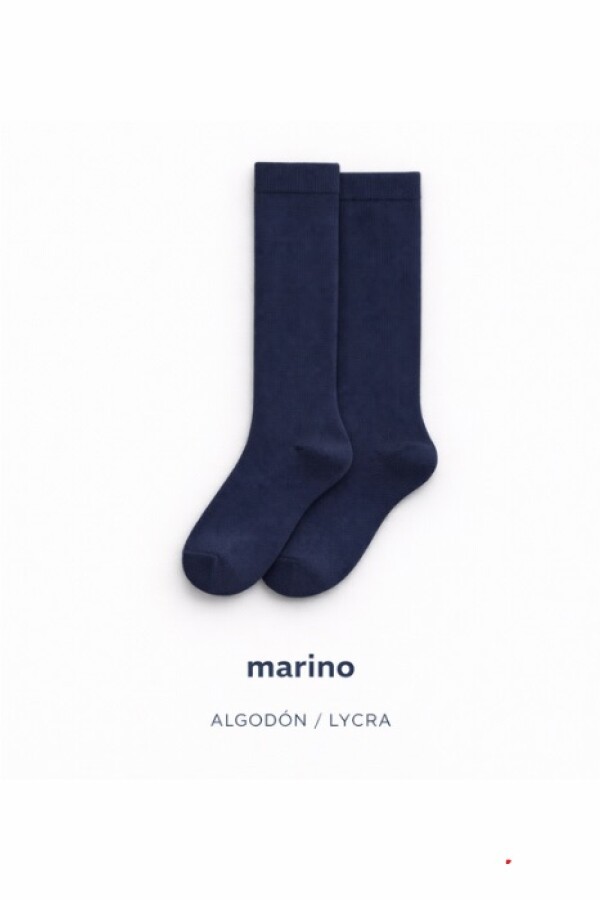 Calcetín alto liso marino Marino