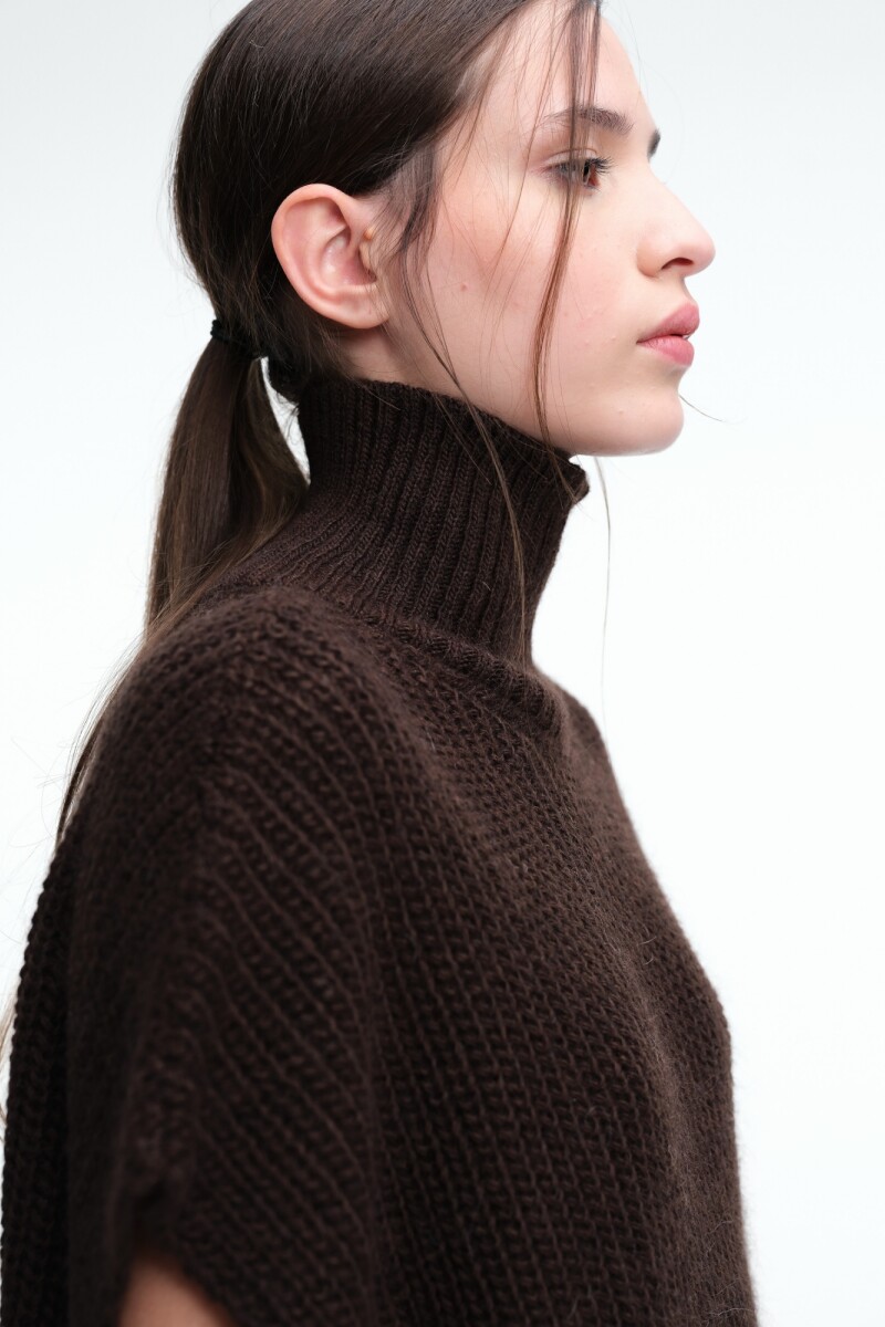 CHALECO PONCHO Marron