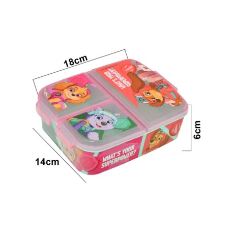Lunchera infantil c/ compartimentos Paw Patrol Skye Rosa