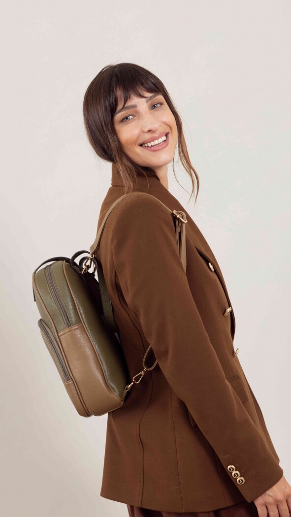 MOCHILA CLARA OLIVA C/MUSGO