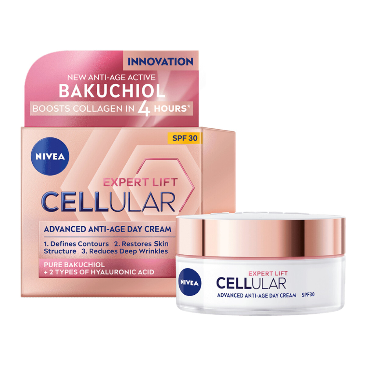 Crema Facial De Día Nivea Cellular Lift Expert FPS 30 50 ml 