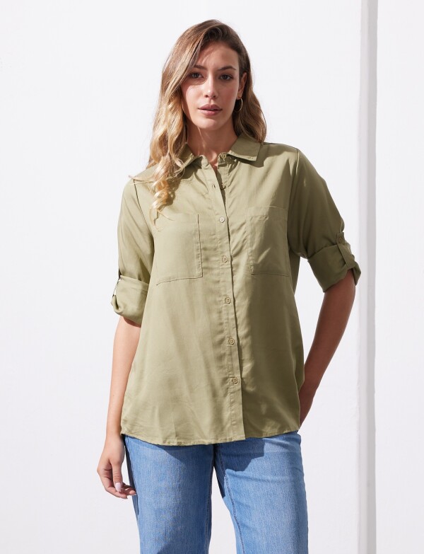Camisa Bolsillos OLIVA