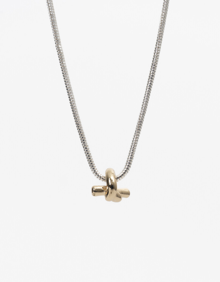Collar Con Dije Nudo Biplating 
