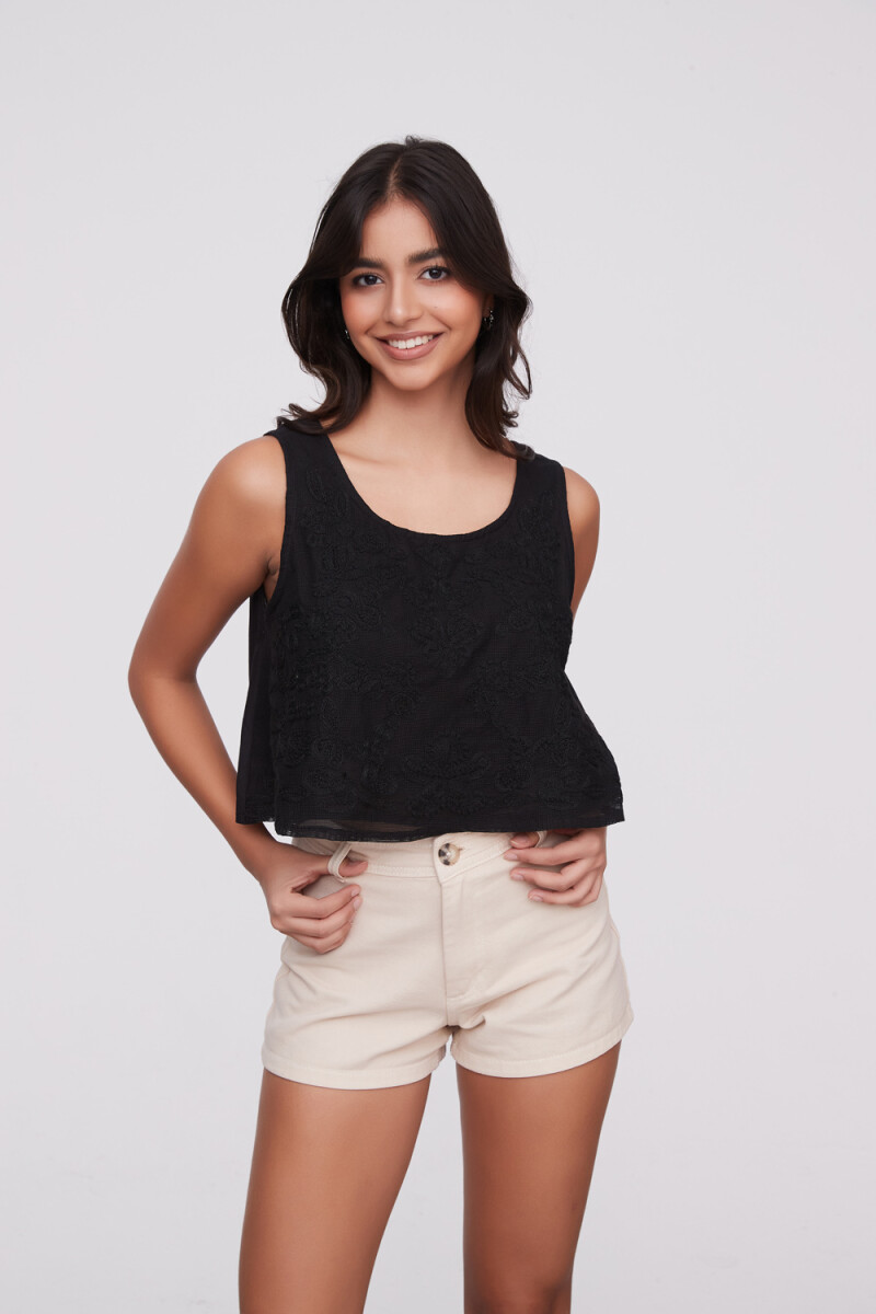 Musculosa Maddi - Negro 