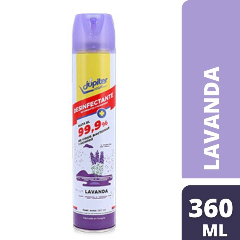 Desinfectante de Ambientes Júpiter en Aerosol Lavanda 360 ML