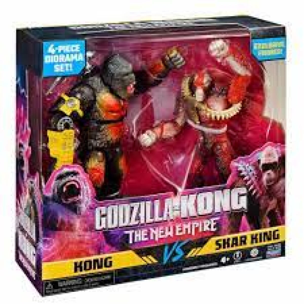 Godzilla X Kong The New Empire Juego de dioramas de 4 piezas - Kong vs Skar King 