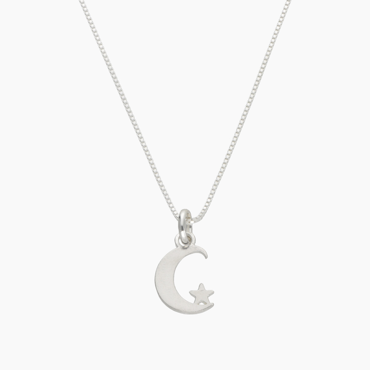 Cadena Con Dije De Luna En Plata 925 