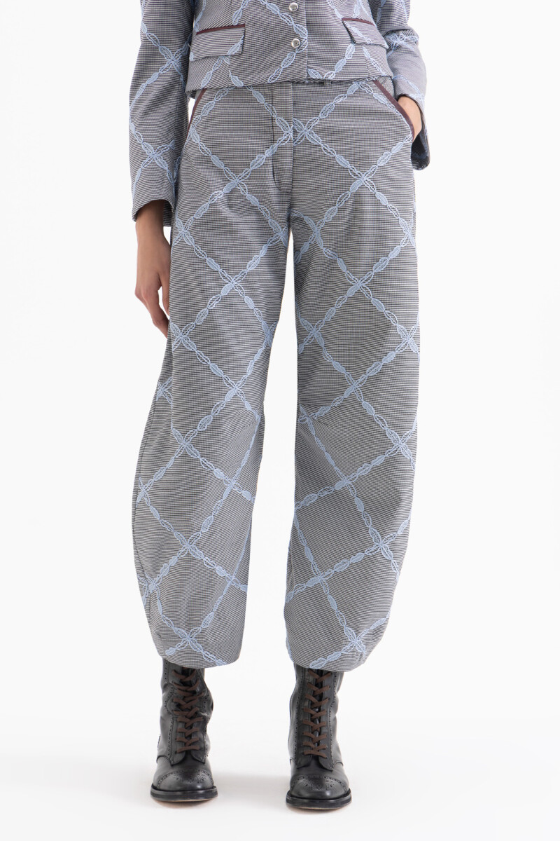 PANTALON OXFORD Celeste