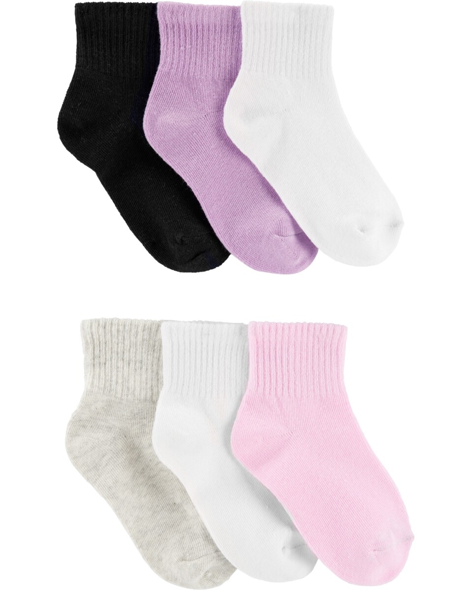Pack seis pares de medias tobilleras de algodón 