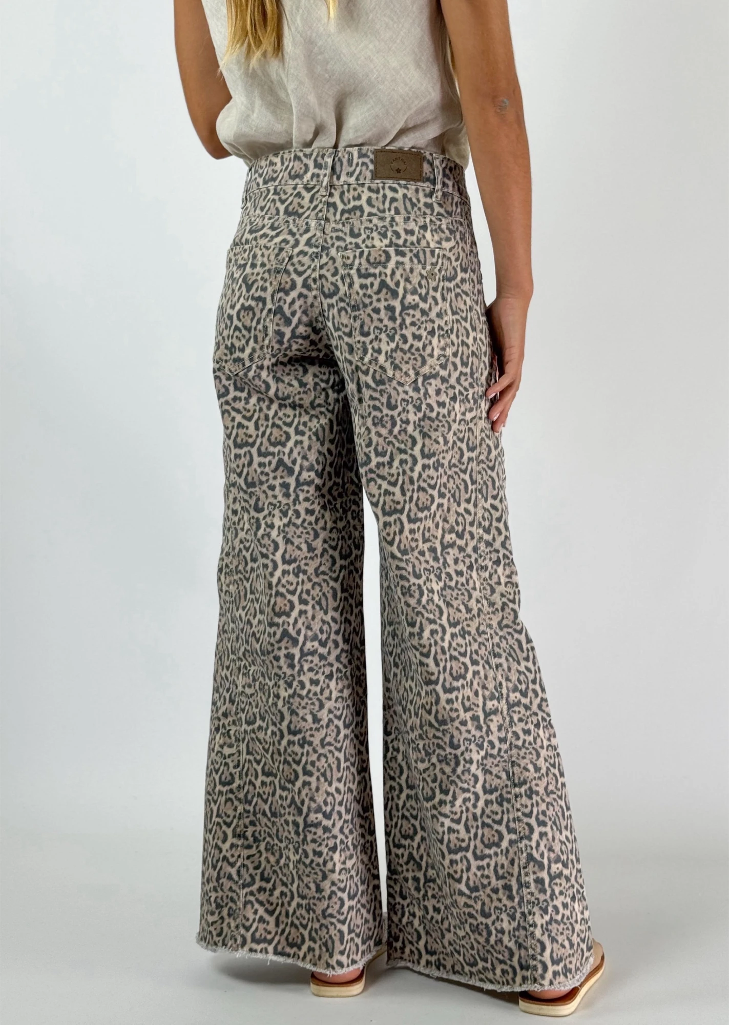 PANTALON JEAN ROMEO PRINT beige xs