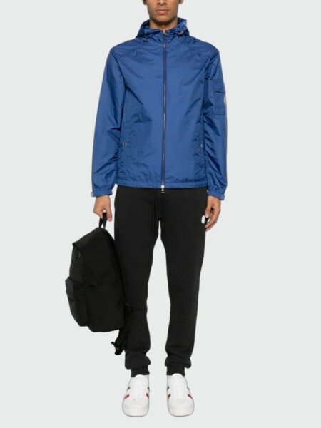 Moncler - Chaqueta Impermeable con capucha Etiache Azul Oscuro