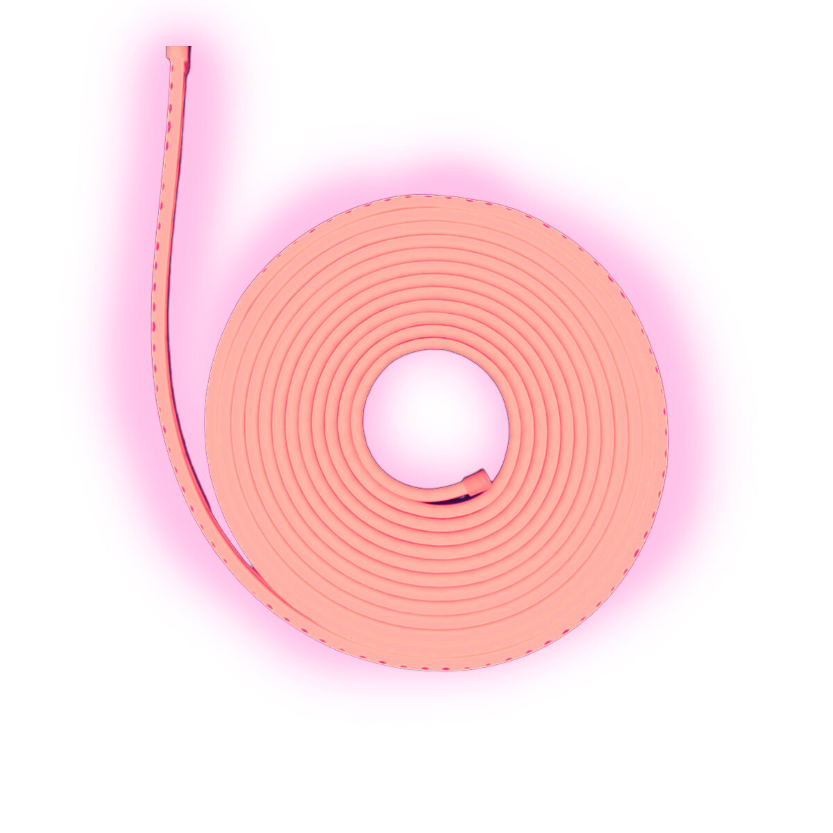 Kit Completo Cinta Tira Led Neon Flexible 5 Metros Rosa 