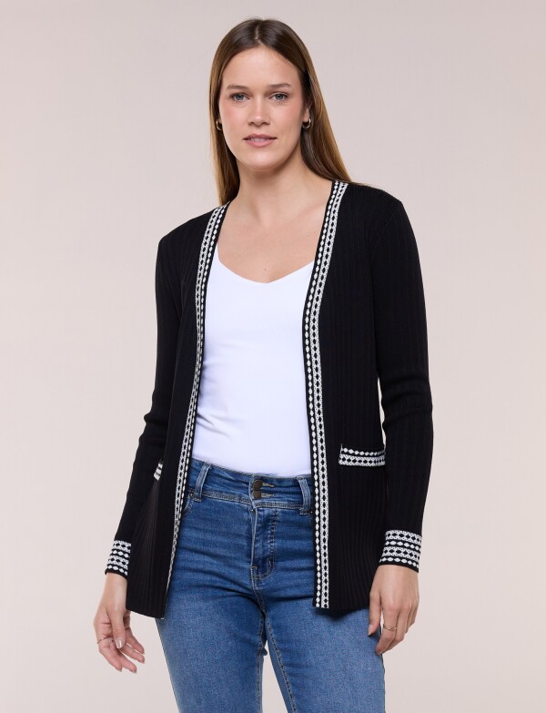 Cardigan Guardas En Jacquard NEGRO