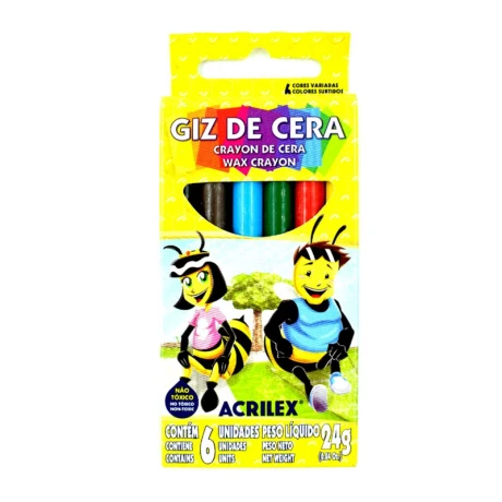 Crayolas ACRILEX finas 06 colores Crayolas ACRILEX finas 06 colores
