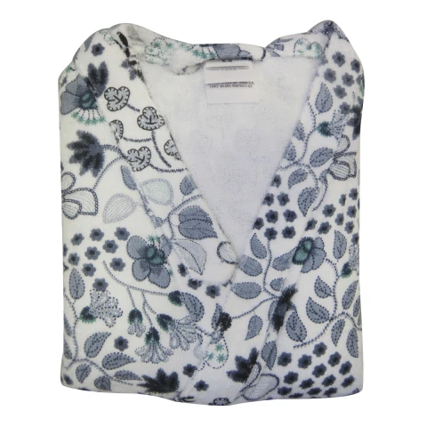 Bata Baño Felpa Estampada Algodón Talle P al G 26618