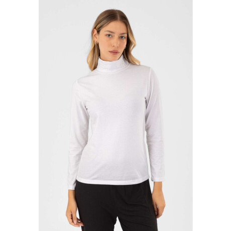 Polera algodón elastano Blanco