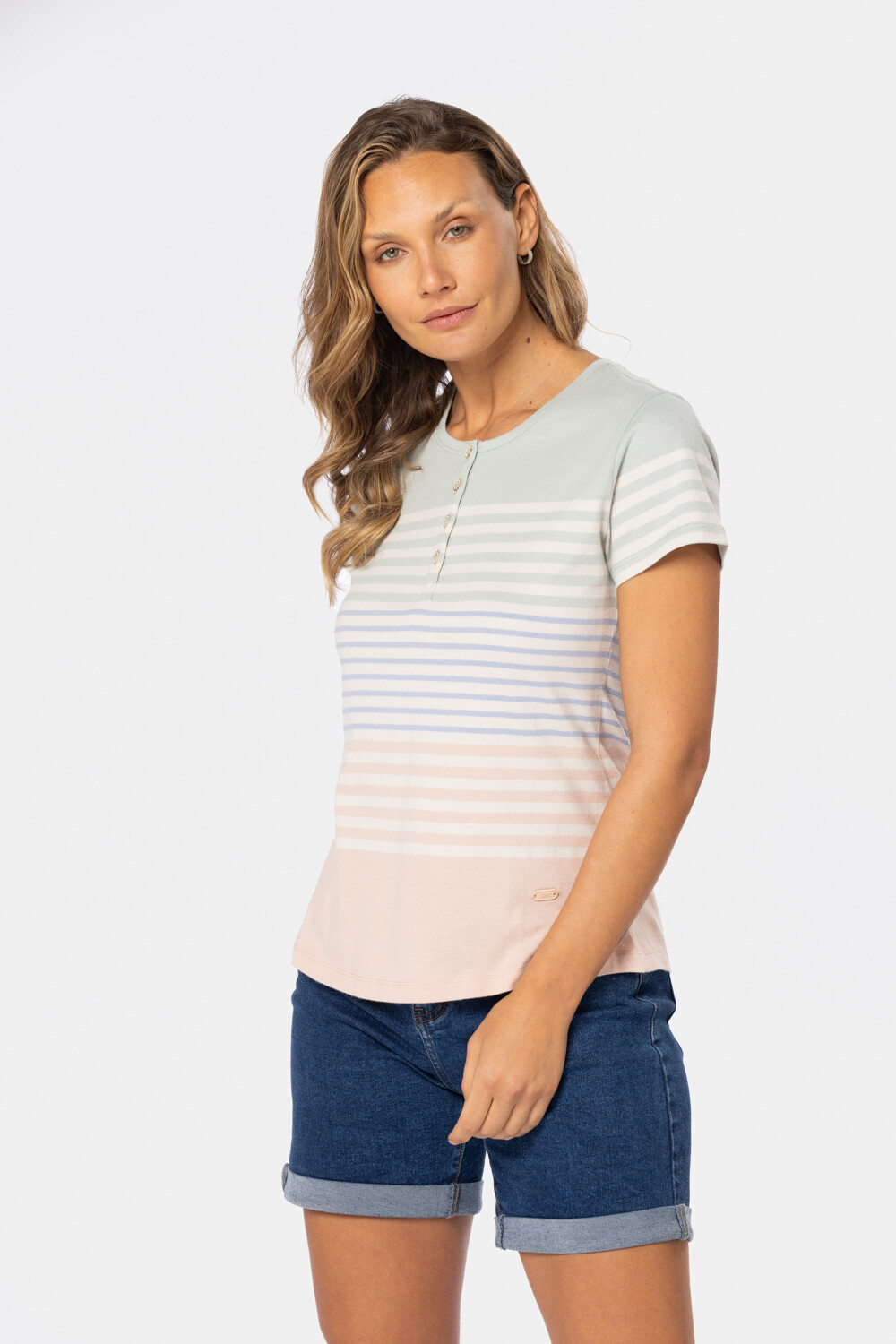 REMERA RAYADA Verde