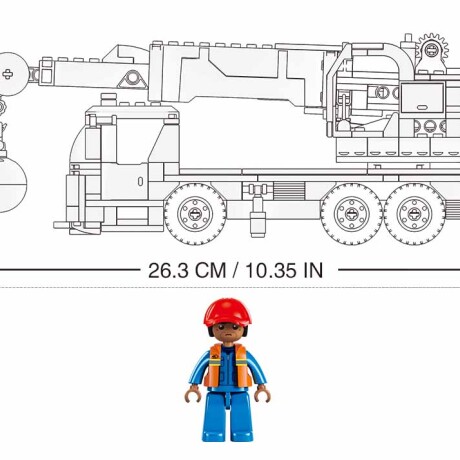 Grúa de Demolición para armar+ Figura 293 pcs Grúa de Demolición para armar+ Figura 293 pcs