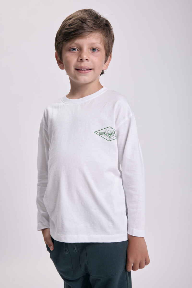 Remera estampada - Rock Blanco 