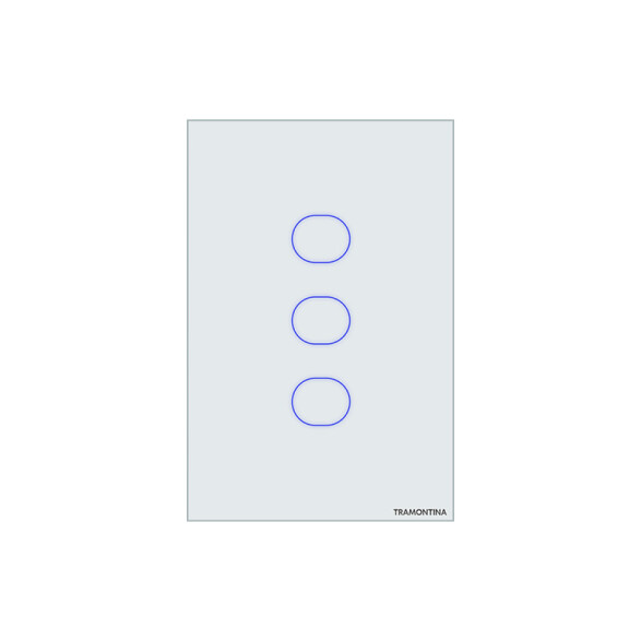 Plaqueta inteligente WIFI touch 3 canales blanco -TRAMONTINA TE3904