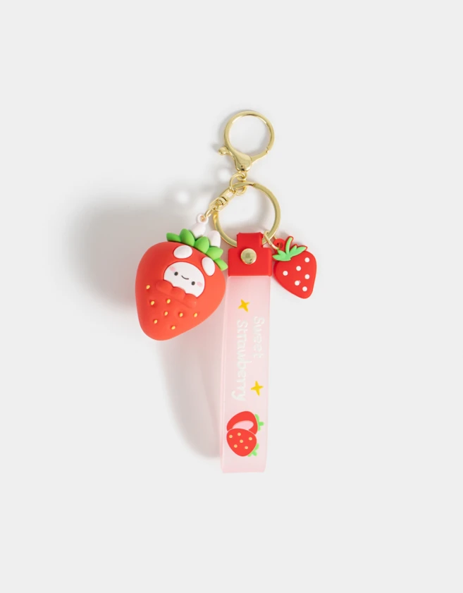 Llavero Lúdico Llavero Y Charm Con Frutillita - Rojo Frutilla