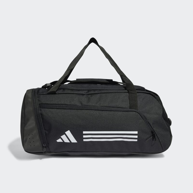Bolso Adidas Essentials 3 Rayas Duffel Negro