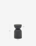 Mesa auxiliar Rachell de metal con acabado pintado negro mate Ø 30 cm