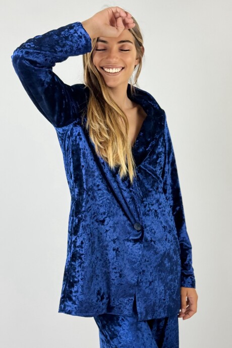 BLAZER TERCIOPELO RANIA Azul