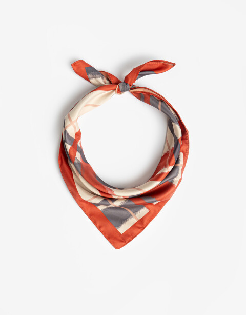 Pañuelos Raso Geométrico Pañuelo Raso Escocés - Combinacion Multicolor