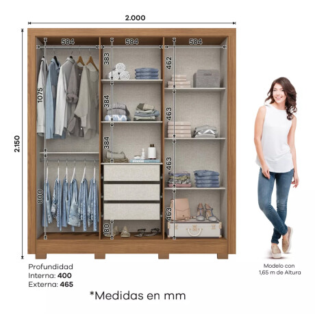 ROPERO 6 PUERTAS CORREDIZAS 3 CAJONES INTERNOS GUARDARROPA ARMARIO PLACARD CLOSET ROPERO 6 PUERTAS CORREDIZAS 3 CAJONES INTERNOS GUARDARROPA ARMARIO PLACARD CLOSET