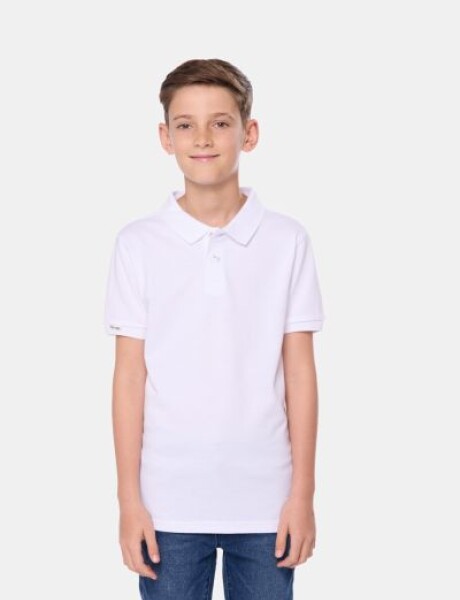 REMERA POLO DE ALGODÓN PIQUÉ Blanco