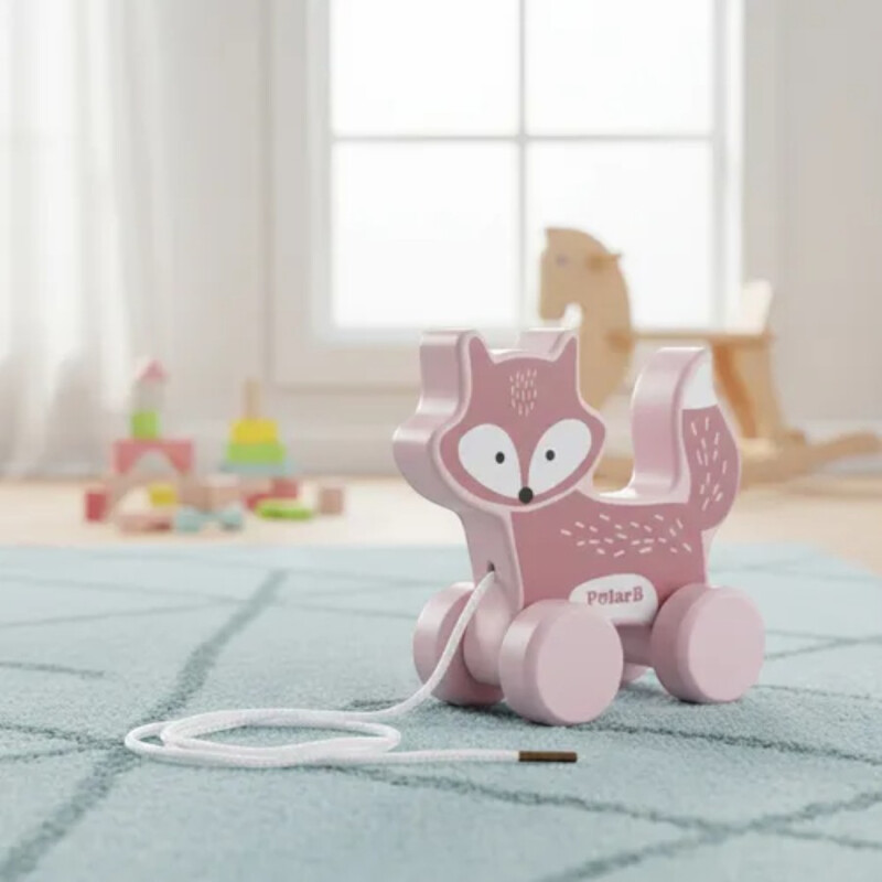 Juego de arrastre animales madera Polar B Zorro