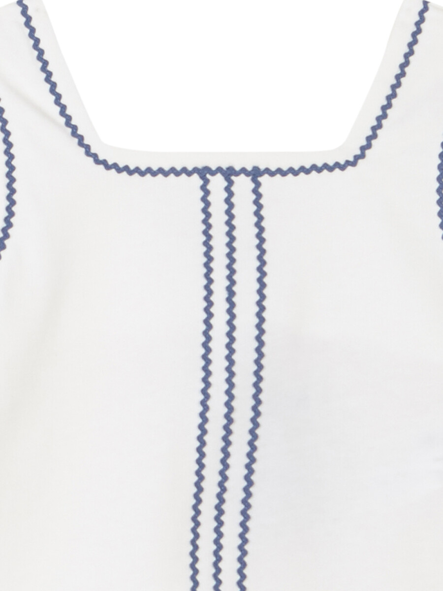 Camiseta Con Lazos Blanco