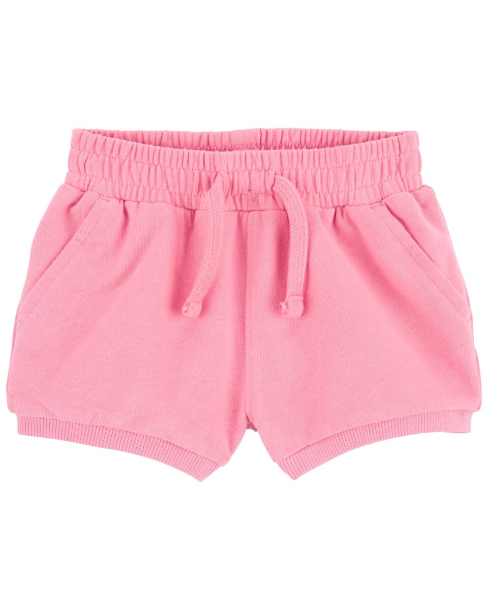 Short de algodón, con cordón, rosado 
