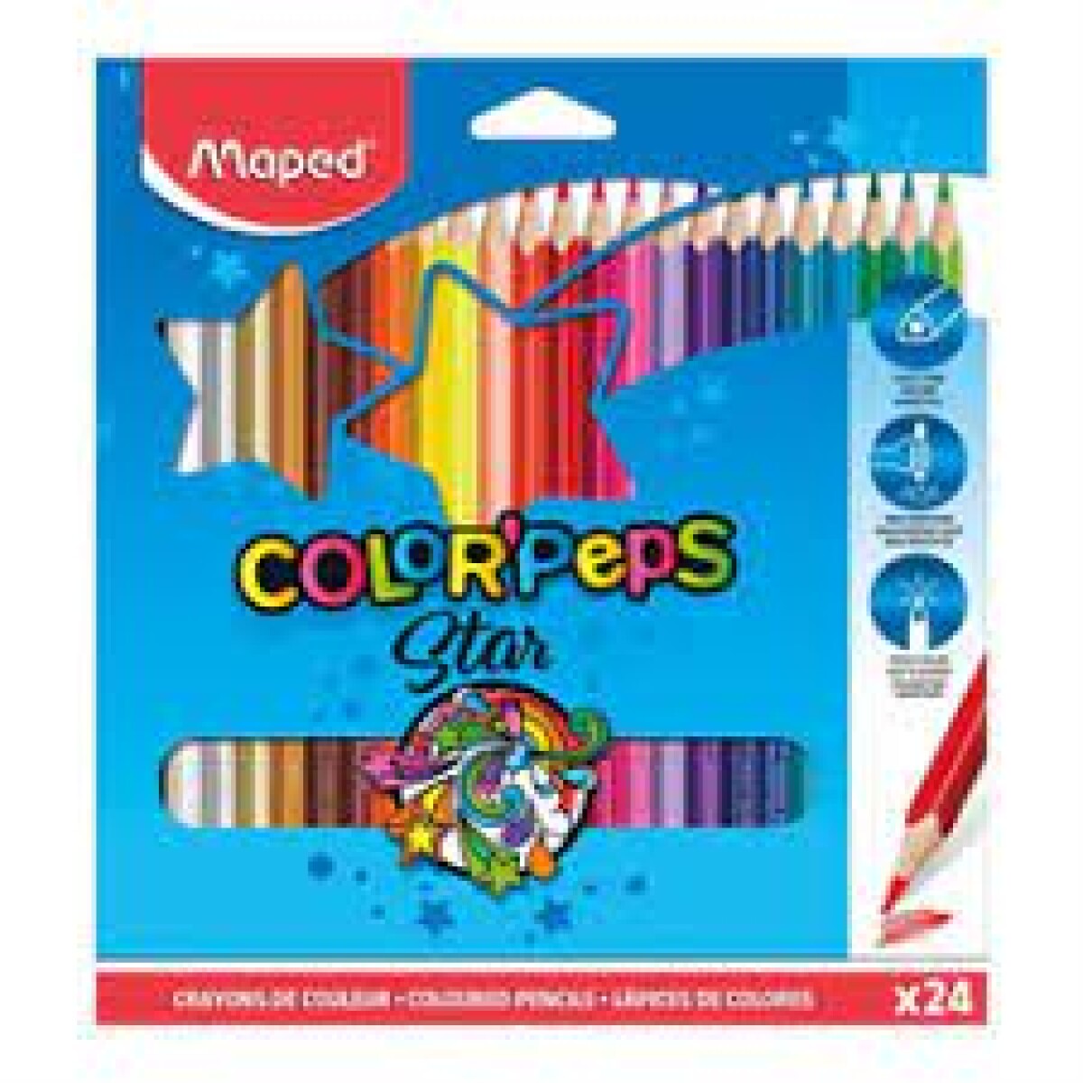 Lápices Maped Color´Peps Star x 24 Colores 