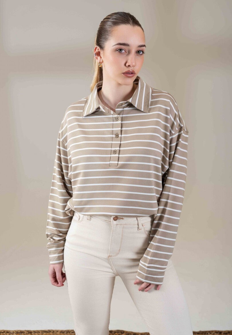 Remera Polo Beige