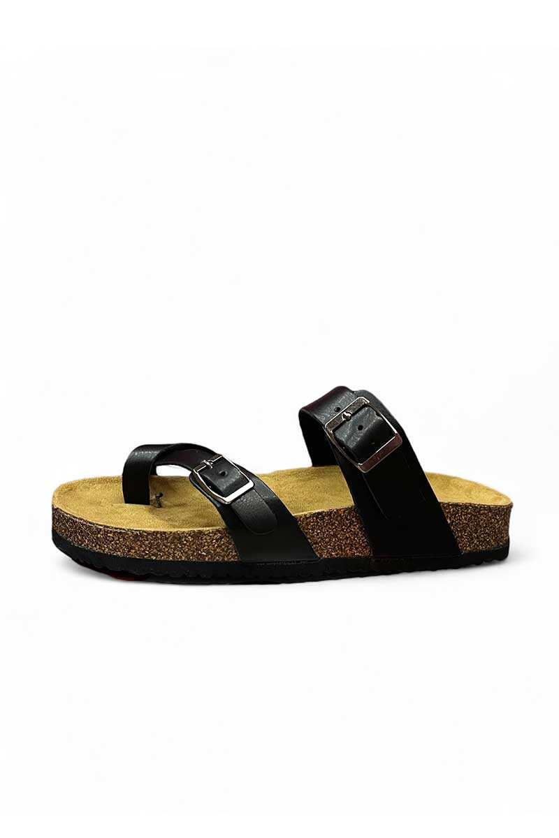 SANDALIA BETTINA OJOTA CRUZADA BT108 Negro