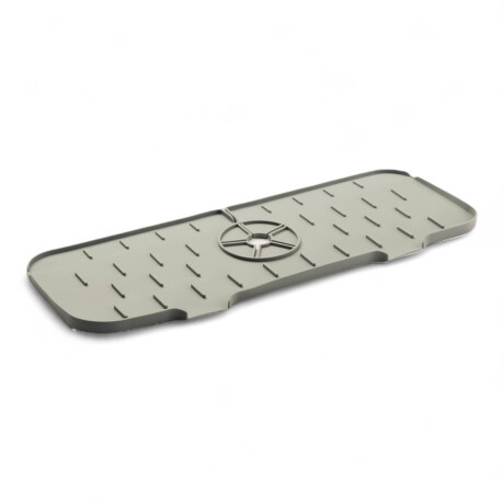 Alfombrilla silicona antisalpicaduras grifo cocina 37 cm x 14 cm Gris